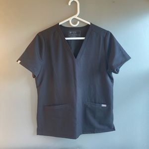 FIGS Size M Two-pocket Black Scrub Top - Women’s